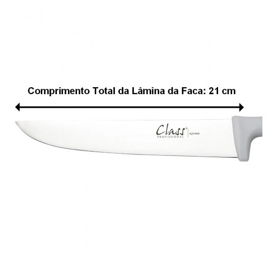 Faca Para Carne Lâmina Inox 21cm Professional 8" Class Home